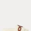 Cream Women’s Ralph Lauren Dixie Leather-Trim Shearling Flat Shoes