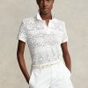Cream Women’s Ralph Lauren Geometric-Lace Polo Shirts
