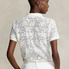 Cream Women’s Ralph Lauren Geometric-Lace Polo Shirts