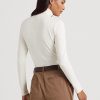 Cream Women’s Ralph Lauren Jersey Turtleneck T Shirts Cream Women’s Ralph Lauren Jersey Turtleneck T Shirts