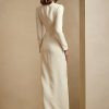 Cream Women’s Ralph Lauren Kristian Silk Tuxedo Dress