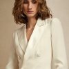 Cream Women’s Ralph Lauren Kristian Silk Tuxedo Dress