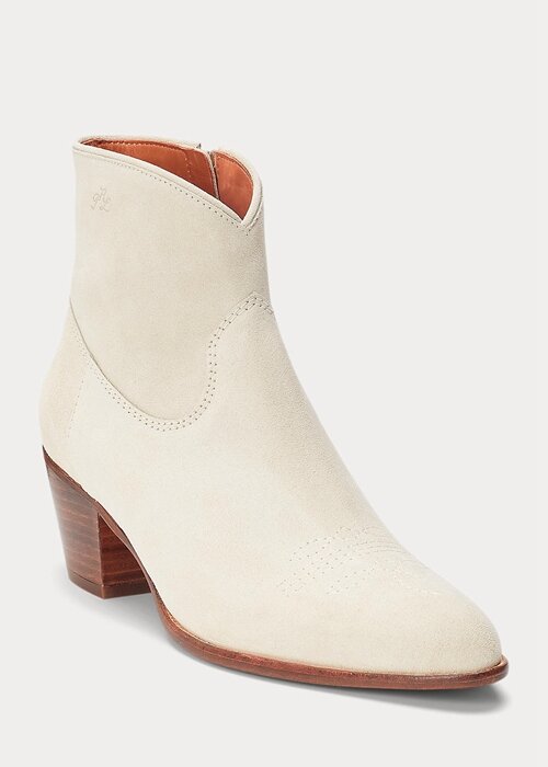 Cream Women’s Ralph Lauren Lucille Calfskin-Suede Boots Cream Women’s Ralph Lauren Lucille Calfskin-Suede Boots