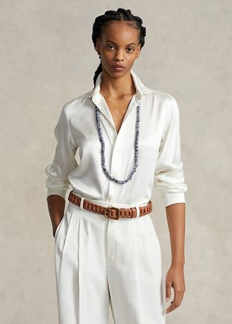 Cream Women’s Ralph Lauren Mulberry Silk Shir Shirts Cream Women’s Ralph Lauren Mulberry Silk Shir Shirts