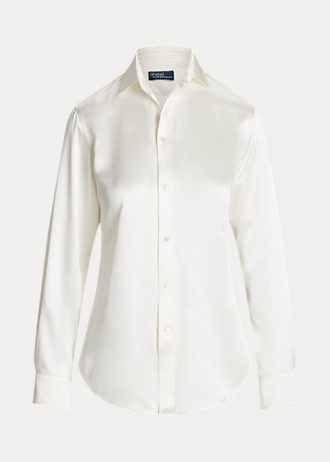 Cream Women’s Ralph Lauren Mulberry Silk Shir Shirts Cream Women’s Ralph Lauren Mulberry Silk Shir Shirts