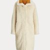 Cream Women’s Ralph Lauren Oversize Reversible Shearling Coats