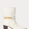 Cream Women’s Ralph Lauren Polo ID Waxed Calfskin Boots Cream Women’s Ralph Lauren Polo ID Waxed Calfskin Boots