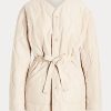 Cream Women’s Ralph Lauren Reversible Quilted Ripstop Jackets