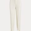 Cream Women’s Ralph Lauren Stretch Cady Tapered Pants