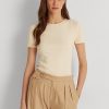 Cream Women’s Ralph Lauren Stretch Cotton T Shirts