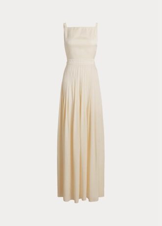 Cream Women’s Ralph Lauren Talbert Crepe-Back-Satin Evening Dress Cream Women’s Ralph Lauren Talbert Crepe-Back-Satin Evening Dress