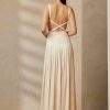 Cream Women’s Ralph Lauren Talbert Crepe-Back-Satin Evening Dress