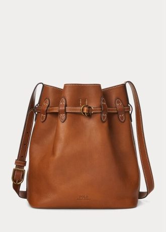 Cuoio Women’s Ralph Lauren Leather Large Bellport Bucket Bags