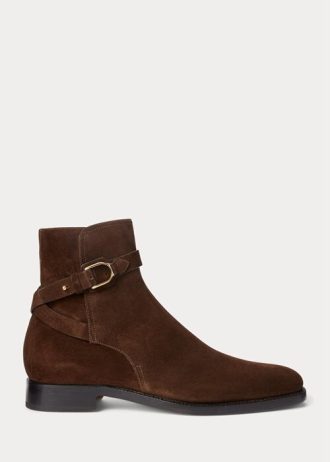 Dark Brown Men’s Ralph Lauren Welington Calf-Suede Boots