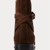 Dark Brown Men’s Ralph Lauren Welington Calf-Suede Boots