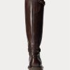Dark Brown Men’s Ralph Lauren Welington Calfskin Boots