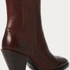 Dark Brown Women’s Ralph Lauren Lowrey Leather Cowboy Boots