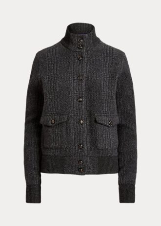 Dark Grey Women’s Ralph Lauren Glen Plaid Cashmere Jackets