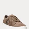 Dark Grey Women’s Ralph Lauren Janson II Leather-Trim Suede Sneakers Dark Grey Women’s Ralph Lauren Janson II Leather-Trim Suede Sneakers