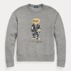 Dark Grey Women’s Ralph Lauren Polo Bear Fleece Crewneck Sweatshirts