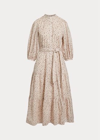 Flower Women’s Ralph Lauren Belted Floral Cotton Tiered Dress Flower Women’s Ralph Lauren Belted Floral Cotton Tiered Dress