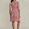 Flower Women’s Ralph Lauren Floral Mutton-Sleeve Godet Crepe Dress Flower Women’s Ralph Lauren Floral Mutton-Sleeve Godet Crepe Dress