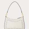 French Navy Dot/Cream Women’s Ralph Lauren Polka-Dot Leather Medium Handbag French Navy Dot/Cream Women’s Ralph Lauren Polka-Dot Leather Medium Handbag