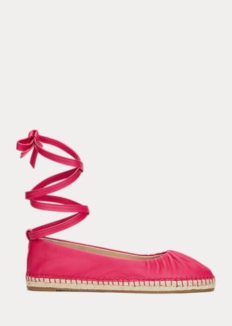 Fuchsia Women’s Ralph Lauren Cecilia Nappa Leather Lace-Up Flat Shoes Fuchsia Women’s Ralph Lauren Cecilia Nappa Leather Lace-Up Flat Shoes