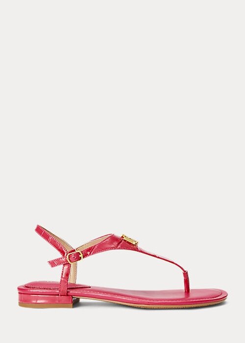 Fuchsia Women’s Ralph Lauren Ellington Embossed Leather Sandals Fuchsia Women’s Ralph Lauren Ellington Embossed Leather Sandals