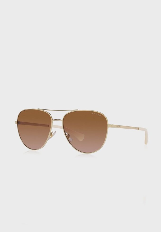 Gold Women’s Ralph Lauren 0Ra4139 Aviator Sunglasses
