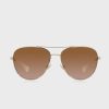 Gold Women’s Ralph Lauren 0Ra4139 Aviator Sunglasses