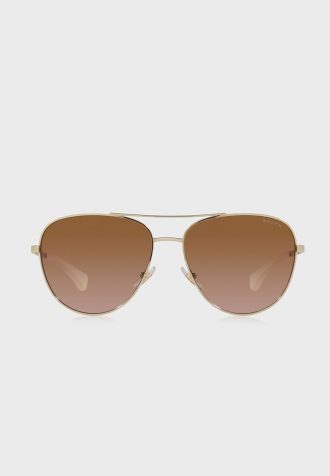 Gold Women’s Ralph Lauren 0Ra4139 Aviator Sunglasses