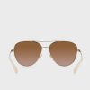 Gold Women’s Ralph Lauren 0Ra4139 Aviator Sunglasses