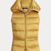 Gold Women’s Ralph Lauren Satin Quilted Down Vest Gold Women’s Ralph Lauren Satin Quilted Down Vest