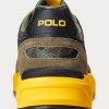 Green / Camo Men’s Ralph Lauren Jogger Suede & Camo Ripstop Sneakers