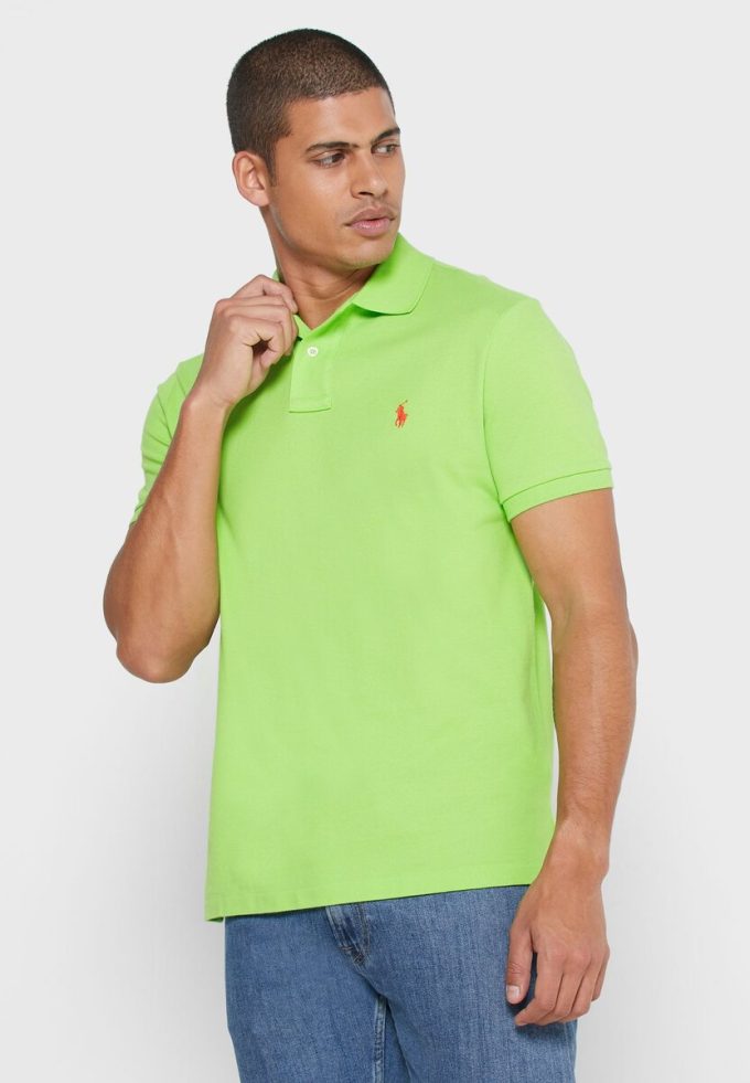 Green Men’s Ralph Lauren Basic Mesh Polo Shirts Green Men’s Ralph Lauren Basic Mesh Polo Shirts