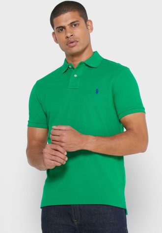 Green Men’s Ralph Lauren Basic Mesh Polo Shirts