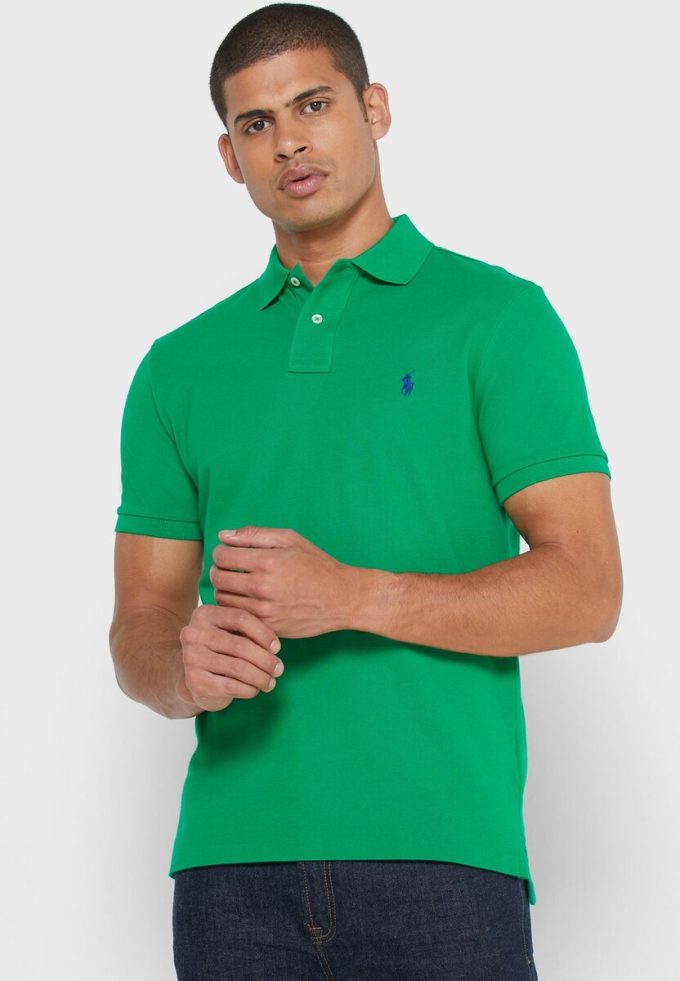 Green Men’s Ralph Lauren Basic Mesh Polo Shirts Green Men’s Ralph Lauren Basic Mesh Polo Shirts