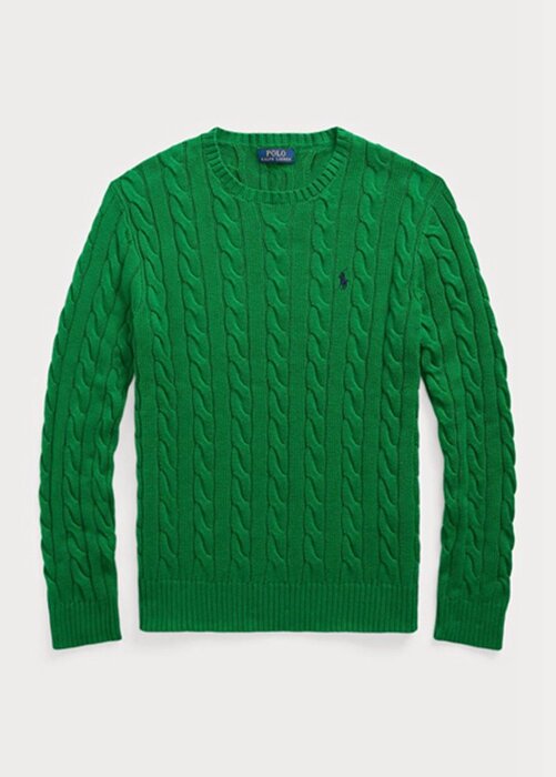 Green Men’s Ralph Lauren Cable-knit Cotton Jumper Sweaters Green Men’s Ralph Lauren Cable-knit Cotton Jumper Sweaters