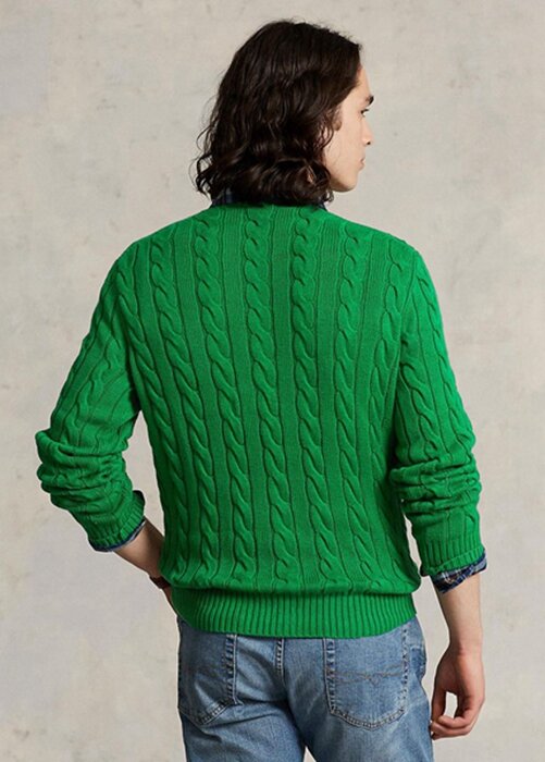 Green Men’s Ralph Lauren Cable-knit Cotton Jumper Sweaters Green Men’s Ralph Lauren Cable-knit Cotton Jumper Sweaters