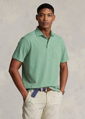 Green Men’s Ralph Lauren Classic Fit Cotton-Linen Polo Shirts