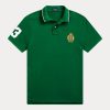 Green Men’s Ralph Lauren Classic Fit Polo Crest Mesh Polo Shirts