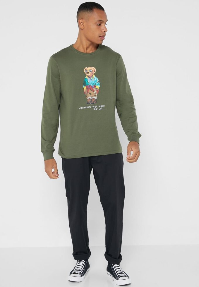 Green Men’s Ralph Lauren Graphic Crew Neck T Shirts