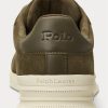 Green Men’s Ralph Lauren Heritage Court II Suede Sneakers