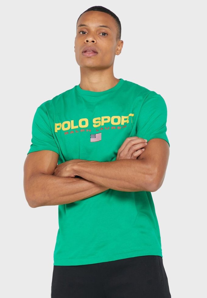 Green Men’s Ralph Lauren Logo Crew Neck T Shirts