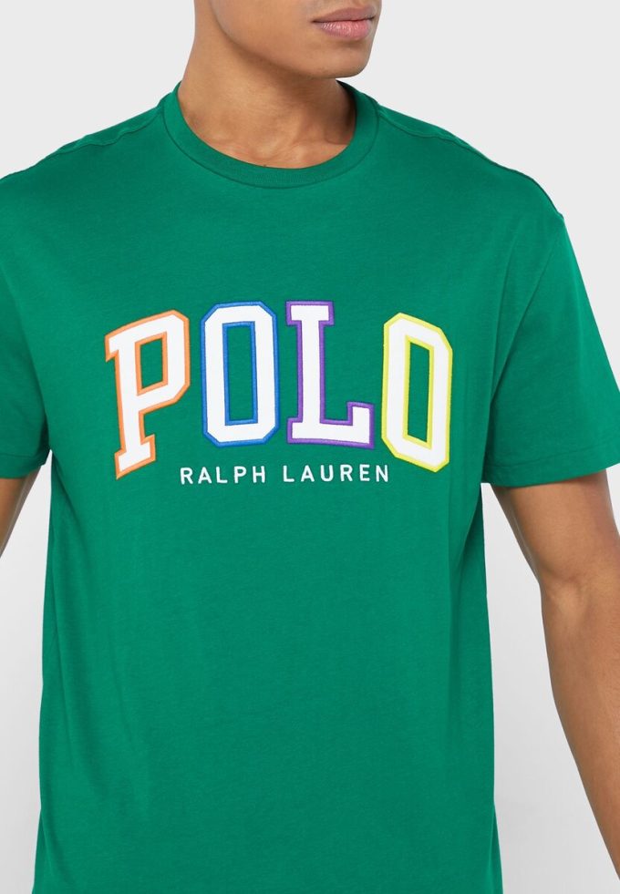 Green Men’s Ralph Lauren Logo Crew Neck T Shirts Green Men’s Ralph Lauren Logo Crew Neck T Shirts