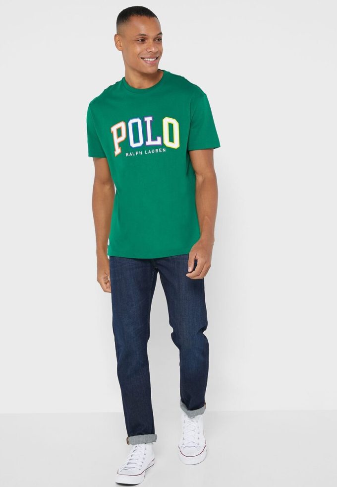 Green Men’s Ralph Lauren Logo Crew Neck T Shirts Green Men’s Ralph Lauren Logo Crew Neck T Shirts