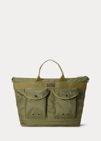 Green Men’s Ralph Lauren Nylon Canvas Utility Messenger Bags