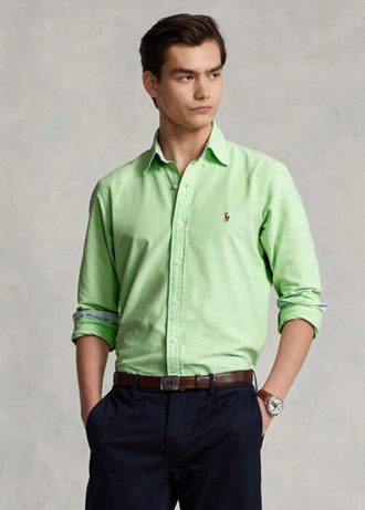 Green Men’s Ralph Lauren Slim Fit Oxford  Shirts