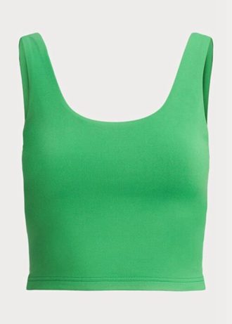Green Women’s Ralph Lauren Cropped Sueded Jersey  Tanks